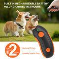 D2 Anti Barking Device Dog Bark Control Behavior Training Rechargeable Tool Suitable for Small Medium Large Size Dogs 10m Control Range LED Indicate Indoor and Outdoor Deterrent System. 