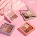 NOVO four-color eyeshadow glitter, matte pearlescent ins, super hot Internet celebrity, the same live eyeshadow palette, portable student model. 