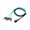 Mini SAS SFF-8643 to 4 SATA 7pin hard disk 6Gbps data Server Raid Cable 1m. 