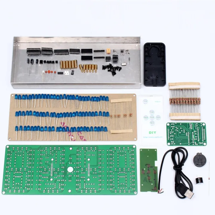 DIY%20Kit%20Clock%20Timer%20Blue%20Screen%20Display%20Kits%20Electronic%20Suite%20With%20Patch%20Remote%20Control%20132pcs%205mm%20LEDs%20Display%20Timer%20ECL-132%20-%20Image%205
