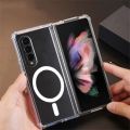 High Quality Case for Samsung Galaxy Z Fold 3 4 5 Clear Magsafe Case for Galaxy Z Flip 3 4 Transparent Shockproof Cover.