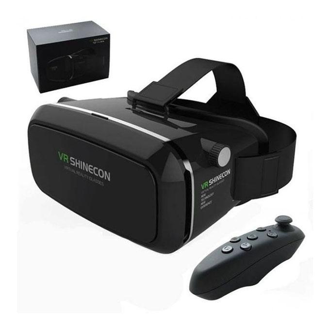 VR Box Shinecon 3D Glass with Remote - Black