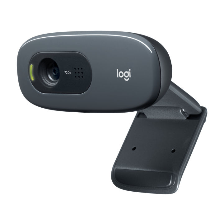 Logitech%20C270%20HD%20Webcam,%20HD%20720p/30fps,%20Widescreen%20HD%20Video%20Calling,%20HD%20Light%20Correction,%20Noise-Reducing%20MicPC/Mac/Laptop/Macbook/Tablet%20-%20Black%20-%20Image%202