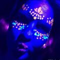 Luminous Crystal Face Stickers Rhinestone Temporary Tattoo Glow In The Dark Face Jewelry Stickers Eye Stickers Party Makeup.
