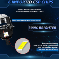 2.5 Inch Bi Led Projector Lens for H4 H7 9005 9006 Led Lenses Car Headlight Bulbs 8000LM 6000K White with Hi/Lo Beam LHD.