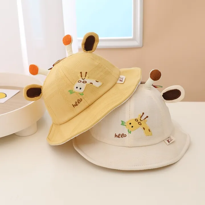 Giraffe%20Ears%20Baby%20Bucket%20Hat%20For%202022%20New%20Summer%20Outdoor%20Boys%20Girls%20Soft%20Sun%20Hats%20Lovely%20Cartoon%20Toddler%20Children%20Fisherman%20Cap%20-%20Image%204