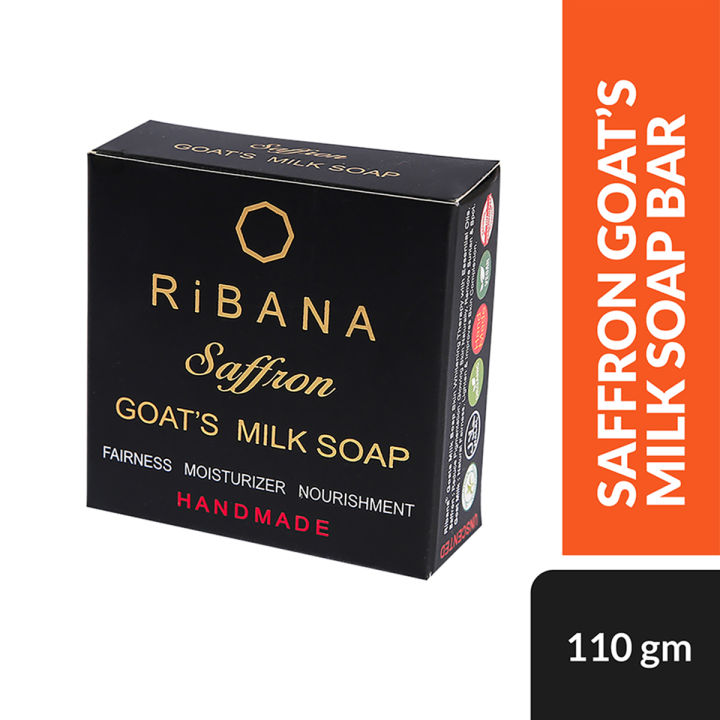 Ribana Organic Saffron Goat's Milk Beauty Soap Bar- 110gm