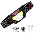 Rechargeable High Power Motion Sensor Multiple Modes Water Resistant Headlamp For Riding, Camping, Maintaining & Night Fishing. 