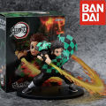 Demon Slayer: Kimetsu No Yaiba Figure Tanjiro Fights Zenitsu Flame Pillar Vulcan Anime Peripheral Boxed Ornament Gift.