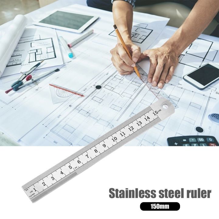 15cm%20Stainless%20Steel%20Metal%20Straight%20Ruler%20Double%20Sided%20Measuring%20Ruler%20Metal%20Scale%20for%20Office%20Stationery%20Drafting%20Supplies%20-%20Image%202