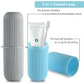 2 Pack Toothbrush Holder | Toothbrush Box | Capsule Shape Toothpaste Holder | Brush Holder for Travel | Plastic Brush Holder | Bathroom Toothbrush Kit | Multicolor. 