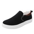New Trendy Black Color Korean Canvas Sneakers Shoes for Men Slip On Casual Shoes. 