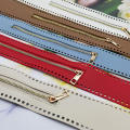55cm Universal Double-sided Leather PU Zipper Accessory Woven Bag Zipper Strip With Rope Hole Long Zipper. 