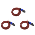 3X Speakon Speaker Cable Bare Wire Open End Cable,Speakon to Speaker Wire Audio Cord Amplifier Connection Cord for DJ/PA. 