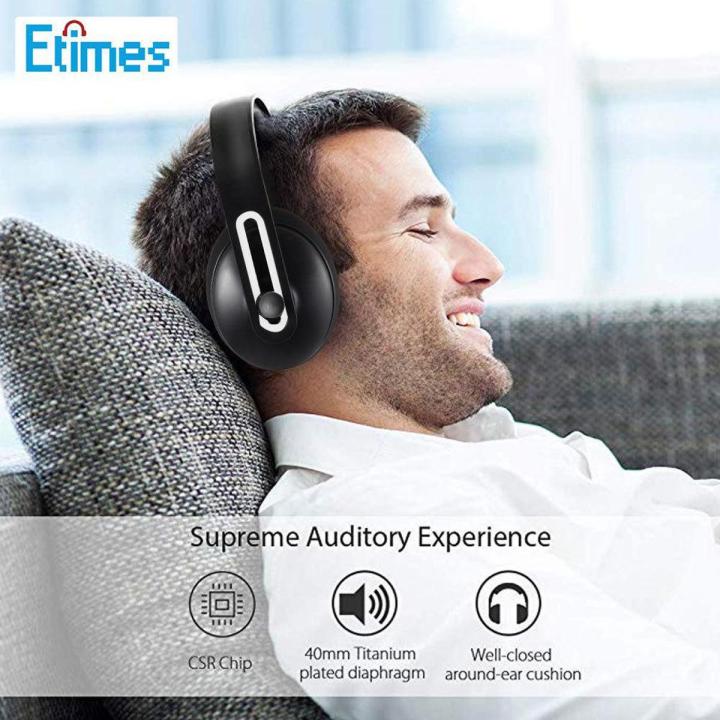 Noise Cancelling Headphones Wireless Bluetooth Headset with Mic