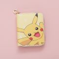 Pokemon Pikachu PU Short Zipper Wallet Cartoon Printing Kawaii Storage Bag Students Coin Purse Small Card Holder Birthday Gifts. 