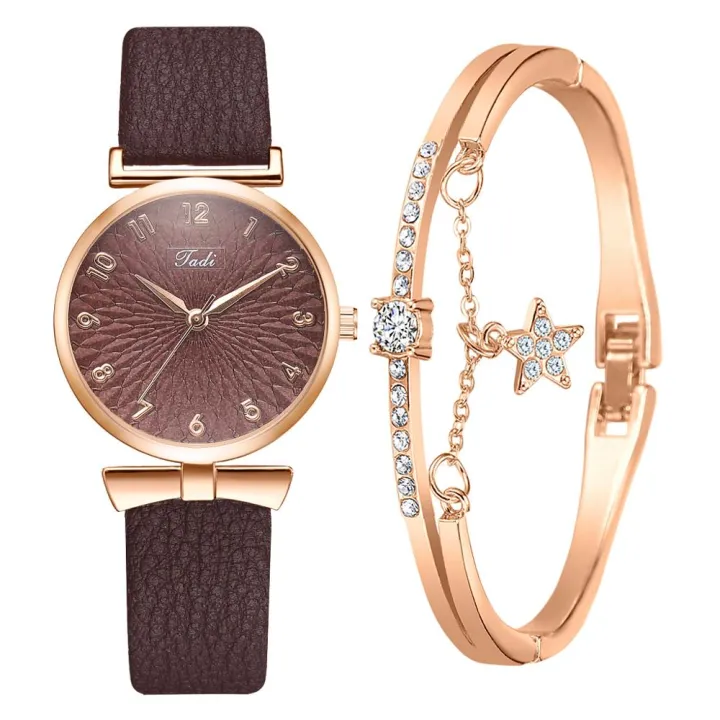 2pcs%20Set%20Women%20Watches%20Bracelet%20Set%20Flowers%20Ladies%20Bracelet%20Watch%20Casual%20Leather%20Quartz%20Wristwatch%20Clock%20Gifts%20Relogio%20Feminino%20-%20Image%207