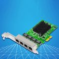 Network Cards Network/Ethernet/Lan Adapter PCI-E Network Card Realtek RJ45 Internet Ethernet Gigabit 4 Port Network Card. 