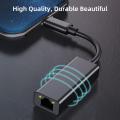 Convenient USB Internet Adapter Professional Plug and Play Portable Type-C to RJ45 Gigabit Ethernet Converter. 