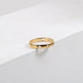 Stainless Steel Jewelry Women Rings 18K Gold Plate Curved Hollow Star Rings for Women. 