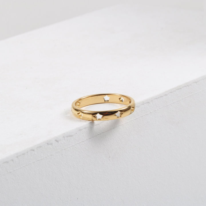 Stainless%20Steel%20Jewelry%20Women%20Rings%2018K%20Gold%20Plate%20Curved%20Hollow%20Star%20Rings%20for%20Women%20-%20Image%204