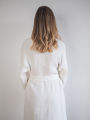 White Waffle Bathrobe – 100% Cotton | Unisex Soft & Lightweight Robe for Men & Women (Free Size, White).