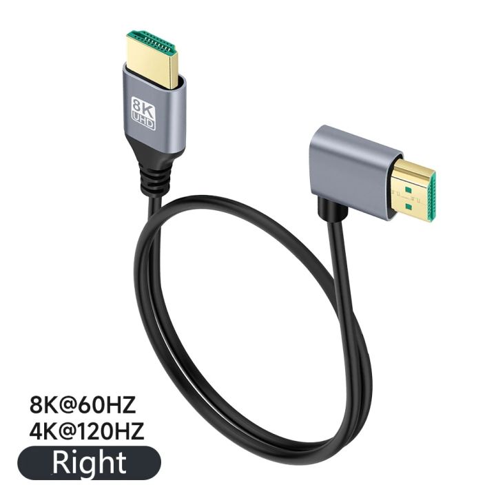90 degree HDMI Cable Cord 8K 60Hz 4K 120Hz 48Gbps