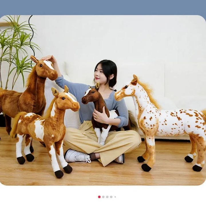 28-70cm%20Cartoon%20Simulation%20Horse%20Plush%20Toy%20Stuffed%20Lifelike%20Animal%20Dolls%20Girl%20Birthday%20Gift%20Home%20Decoration%20-%20Image%204