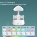 Mushroom Air Humidifier Home Bedroom Aromatherapy Lamp Calming Water Drops Sounds Diffuser Humidifier Rain Cloud Night Light. 