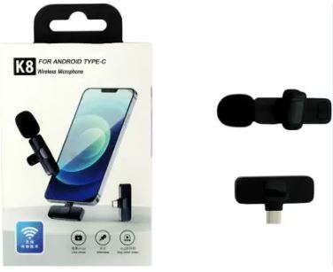 K9 Wireless Lavalier Type-C Single Microphone Upgraded Plug-Play Auto-Syncs Mic For Vlogs Interview Youtubers (NO APP or Bluetooth Needed)