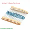 50Pcs- Tolerance 1% 4.7 Ohm Resistor 4.7 Ohm Carbon Film Resistor 4.7 Ohm 1/4W Resistance 0.25 Watt Fixed Resistors 2 Pin Leads. 