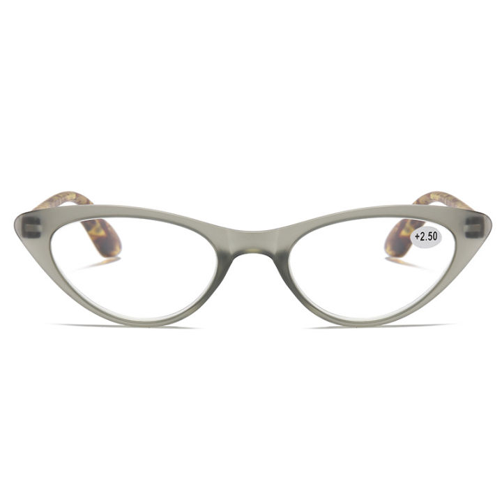 Cross-border foreign trade PC Reading Glasses Wholesale Cat's Eye Comfortable Presbyopic Glasses Men's and Women's Spring Rubber Chain Elderly Reading Glasses