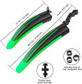 Bicycle Color Plastic mudguard cycle plastic mudguard Green 3,pcs. 
