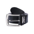 Black Leather Formal Belt For Men.
