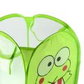 Kids Round Spiral Foldable Laundry Storage Bag Polyester Mesh Cloths Basket Bucket. 