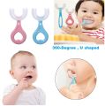 Baby Toothbrush Children 360 Degree U-shaped Child Toothbrush Teethers Soft Silicone Baby Brush Kids Teeth Oral Care Cleaning.