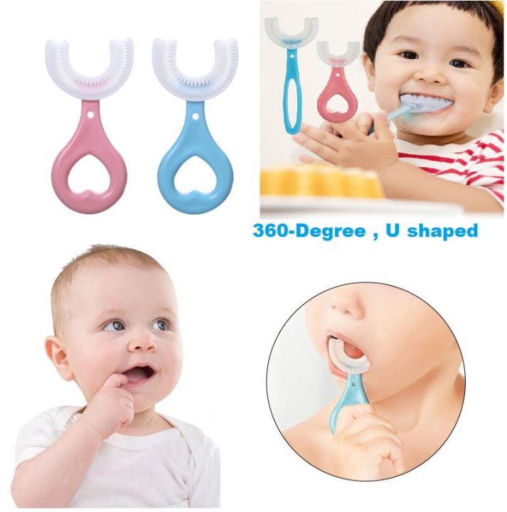 Baby Toothbrush Children 360 Degree U-shaped Child Toothbrush Teethers Soft Silicone Baby Brush Kids Teeth Oral Care Cleaning