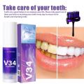 V34 Intensive Teeth Whitener 30ml Dental Stain Removal Yellow Colour Corrector Toothpaste Deep Cleaning Oral Cleaning Hygiene.