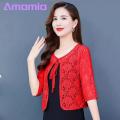 Women Lace Jackets Boho Floral Embroidered Lace-up Shawl Jacket for Women Stylish Sun Protection Coat with Hollow Out Design Perfect for Fall Spring Seasons Lightweight Lace Jacket.