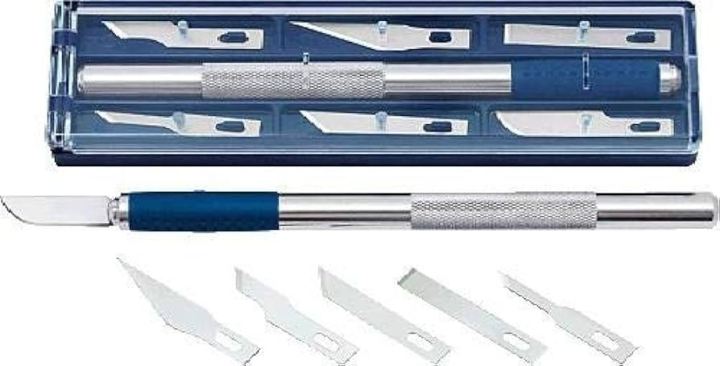 Precision Hobby Knife, Stainless Steel Cutter Craft Knive 7 PCS Set