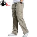 Summer Cotton Men Cargo Pants Mens Joggers Baggy Tactical Pants Lightweight Army Green Work Pant Loose Casual Trousers Plus size.