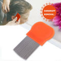 Long Teeth Hair Lice Comb Stainless Steel Flea Nit Dust Removal Super Fine Brush Long Teeth Hair Lice Comb Density Teeth Brush.