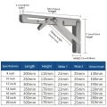 2 piece Heavy Duty Folding Shelf Brackets - 8, 10 12 - Wall Mounted for Bench Table with Screws. 