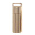 Pill Box Case Holder EDC Brass Waterproof Pill Capsule Container Keychain.