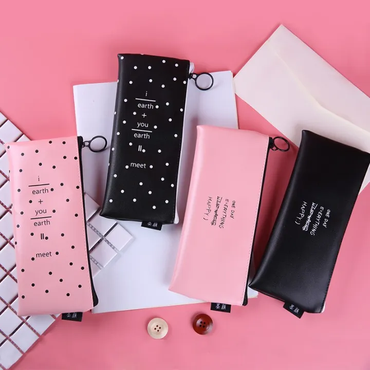 Cute%20Pink%20pencil%20case%20for%20girls%20Kawaii%20Black%20white%20Dot%20Pu%20Leather%20Pen%20Bag%20Stationery%20Pouch%20Office%20School%20Supplies%20Zakka%20escolar%20-%20Image%208