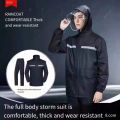 Men's thickened raincoat set, rainproof mask, raincoat, outdoor work, hiking, cycling, fishing, raincoat, storm proof. 