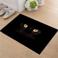Lovely Cool Black Cat Mat Living Room Bedroom Rug Cat Floor Mats Carpet Non-slip Mats High-density Memory Sponge Effectively Alleviate Feet Pressure(Size:40x60cm/45x70cm/45x75cm/60x90cm). 