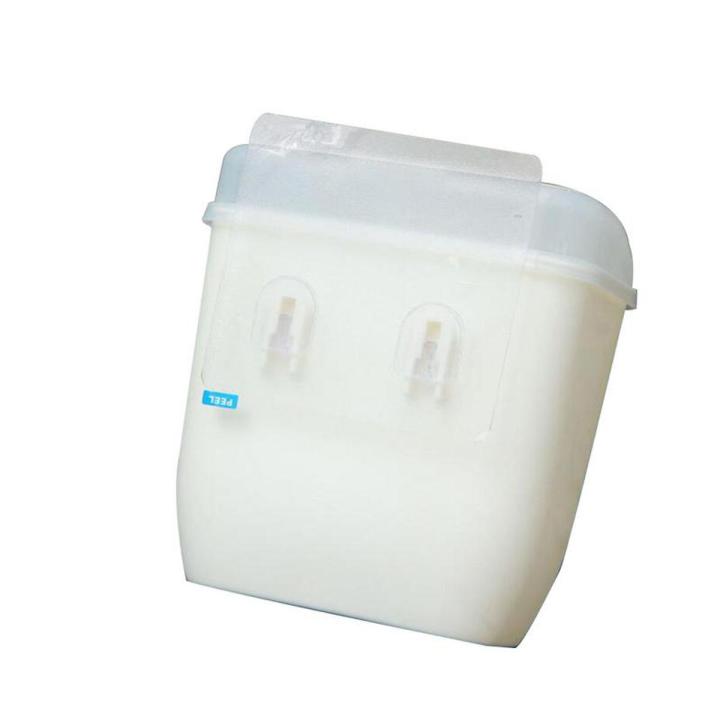 Wall-mounted Trash Can With Lid Hanging Sticker Style PP Material Detachable Mini Waste Bin For Bathroom Kitchen Recycling