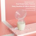 Silicone Manual Breast Milk Collector, Portable Breast Pump Milk Saver with Sealing Lid for Nursing Mothers.