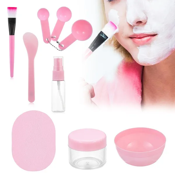 Diy%20Facemask%20Mixing%20Tool%20Kit%20With%20Big%20Volume%20%20Bowl%20Spatula%20Brush%20Spray%20Bottle%20Puff%20Soaking%20Bottle%20Gauges%20Pack%20Of%209%20-%20Makeup%20Brush%20Set%20-%20Image%207